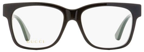 Gucci GG0342O 004 Black/Green Red Rectangle Men's Eyeglasses